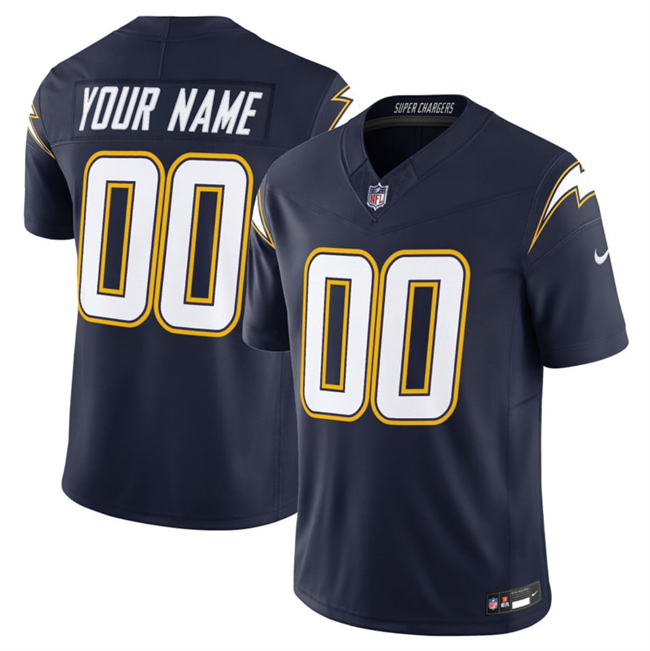 Men's Los Angeles Chargers Active Player Custom Navy 2025 F.U.S.E. Alternate Vapor Limited Stitched Football Jersey