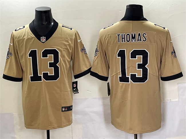 Men's New Orleans Saints #13 Michael Thomas Gold Alternate Vapor Limited Stitched Football Jersey