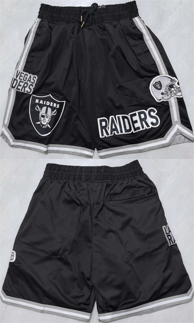 Men's Las Vegas Raiders Black Shorts (Run Small)001