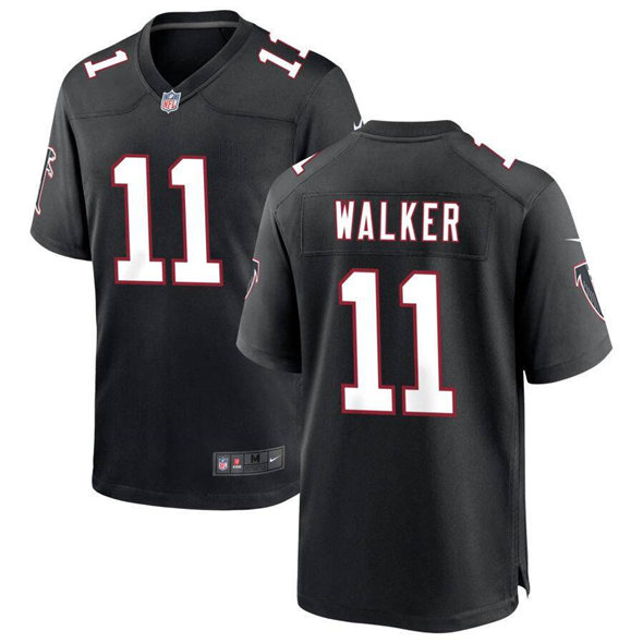 Men's Atlanta Falcons #11 Jalon Walker Black Stitched Game Jersey