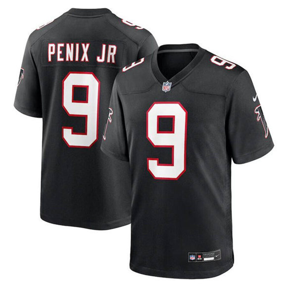 Men's Atlanta Falcons #9 Michael Penix Jr. Black Alternate Stitched Game Jersey