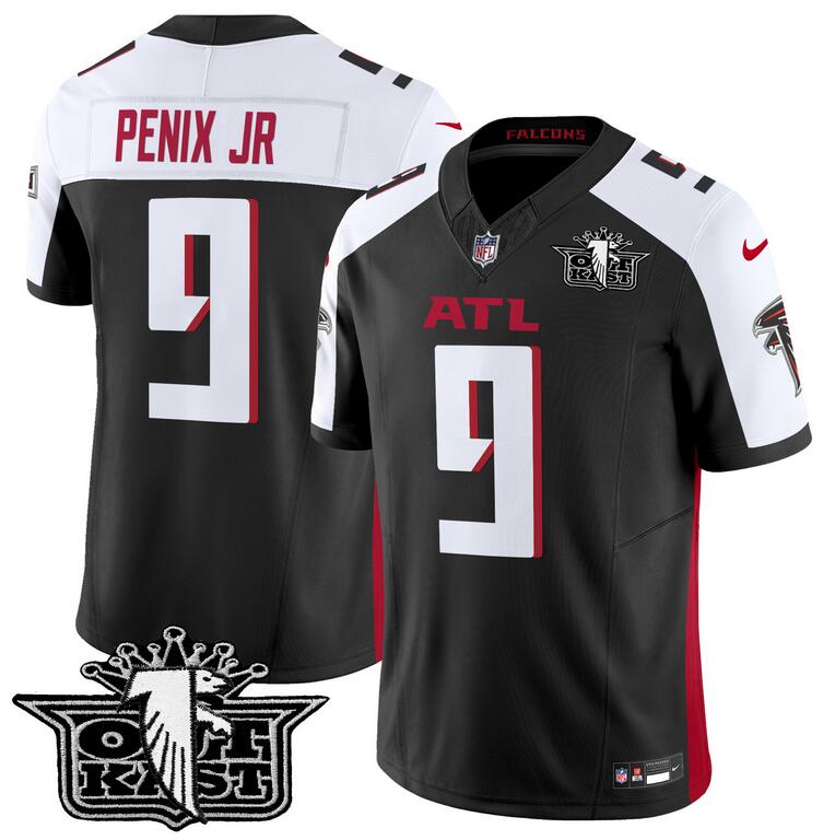 Men's Atlanta Falcons #9 Michael Penix Jr. Black Outkast F.U.S.E. Vapor Untouchable Limited Stitched Football Jersey