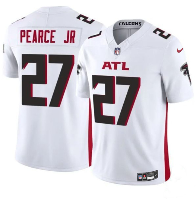 Men's Atlanta Falcons #27 James Pearce Jr White 2025 Draft F.U.S.E. Vapor Untouchable Limited Stitched Football Jersey
