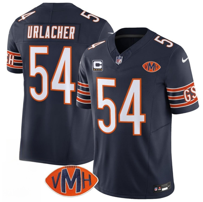 Men's Chicago Bears #54 Brian Urlacher Navy 2025 F.U.S.E. With 4-Star C Patch VMH Patch Vapor Untouchable Limited Stitched Football Jersey