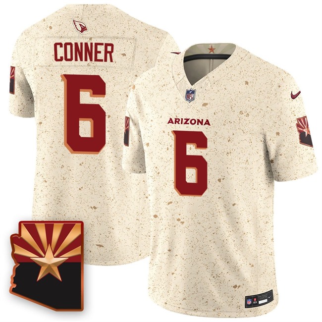 Men's Arizona Cardinals #6 James Conner 2025 F.U.S.E. “Rivalries” Vapor Untouchable Limited Stitched Jersey