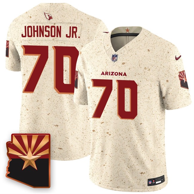 Men's Arizona Cardinals #70 Paris Johnson Jr. 2025 F.U.S.E. “Rivalries” Vapor Untouchable Limited Stitched Jersey