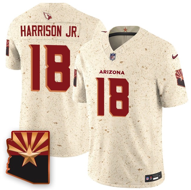 Men's Arizona Cardinals #18 Marvin Harrison Jr. 2025 F.U.S.E. “Rivalries” Vapor Untouchable Limited Stitched Jersey