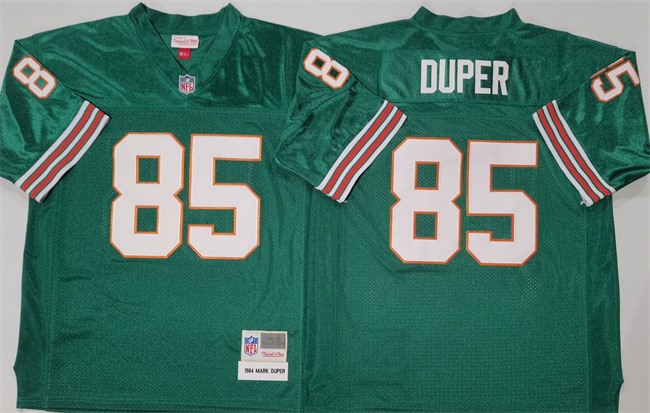 Men's Miami Dolphins #85 Mark Duper Aqua Throwback Stitched Football Jersey