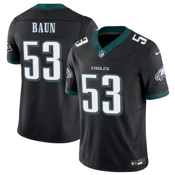Men's Philadelphia Eagles #53 Zack Baun Black 2025 F.U.S.E. Vapor Untouchable Limited Football Stitched Jersey