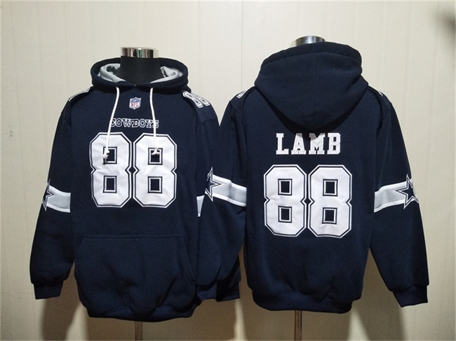 Men's Dallas Cowboys #88 CeeDee Lamb Navy Ageless Must-Have Lace-Up Pullover Hoodie