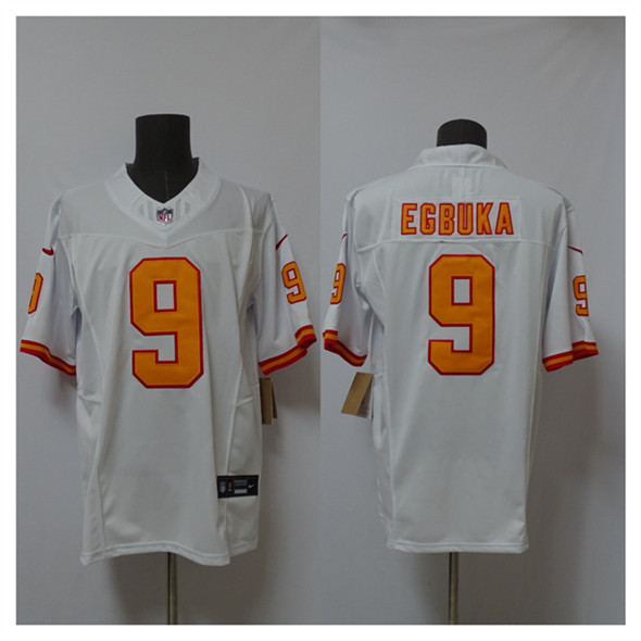 Men's Tampa Bay Buccaneers #9 Emeka Egbuka White 2025 F.U.S.E. Vapor Limited Football Stitched Jersey
