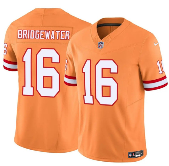 Men's Tampa Bay Buccaneers #16 Teddy Bridgewater Orange F.U.S.E. Throwback Limited Football Stitched Jersey