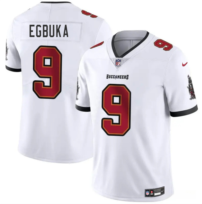 Men's Tampa Bay Buccaneers #9 Emeka Egbuka White 2025 Draft Vapor Untouchable Limited Football Stitched Jersey