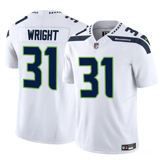 Men's Seattle Seahawks #31 Jacardia Wright White 2025 F.U.S.E. Vapor Untouchable Limited Football Stitched Jersey