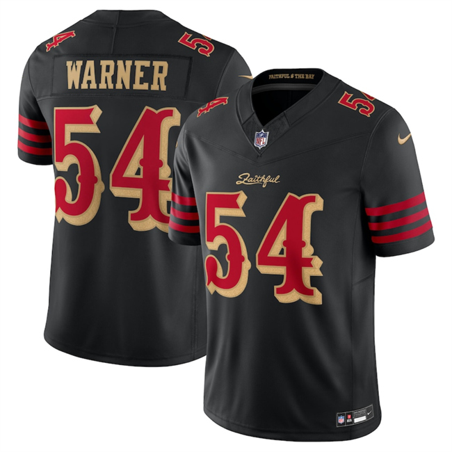 Women's San Francisco 49ers #54 Fred Warner Black 2025 F.U.S.E. “Rivalries” Vapor Limited Stitched Football Jersey(Run Small)