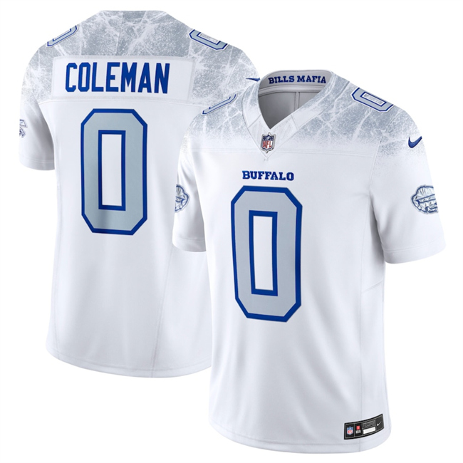 Women's Buffalo Bills #0 Keon Coleman White 2025 F.U.S.E. “Rivalries” Vapor Untouchable Stitched Football Jersey(Run Small)