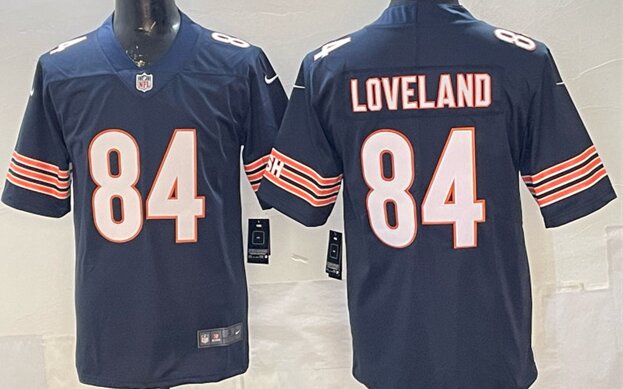 Men's Chicago Bears #84 Colston Loveland Navy Vapor Untouchable Stitched Football Jersey
