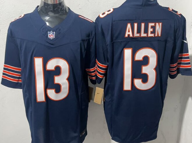 Men's Chicago Bears #13 Keenan Allen Navy  F.U.S.E. Vapor Untouchable Limited Stitched Football Jersey