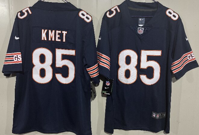 Men's Chicago Bears #85 Cole Kmet Navy  Vapor Untouchable Limited Stitched Football Jersey