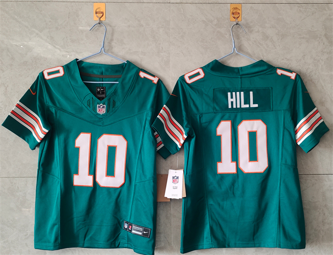 Women's Miami Dolphins #10 Tyreek Hill Aqua Alternate F.U.S.E Vapor Untouchable Stitched Jersey(Run Small)
