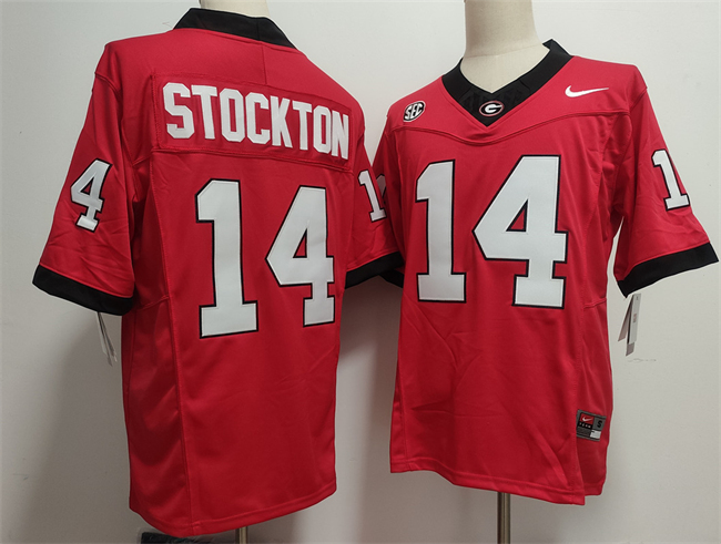 Georgia Bulldogs #14 Gunner Stockton Red 2024 F.U.S.E. Stitched Jersey