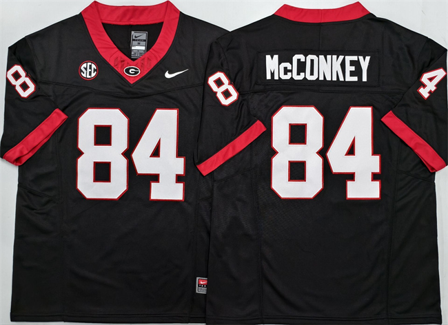 Georgia Bulldogs #84 Ladd McConkey Black 2025 F.U.S.E. Stitched Jersey