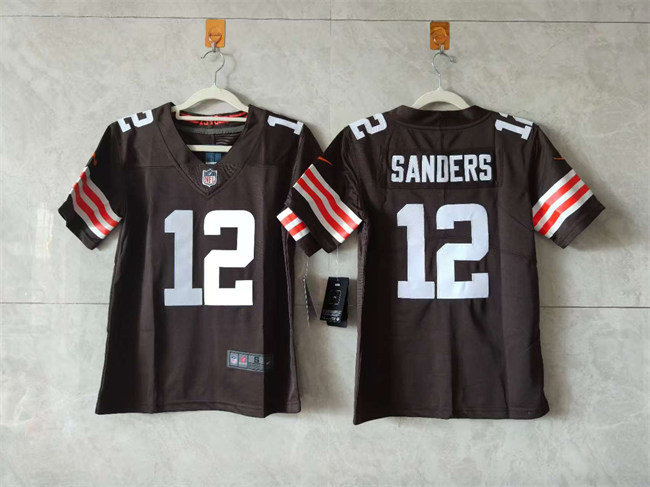 Women's Cleveland Browns #12 Shedeur Sanders Brown 2024 Stitched Jersey(Run Small)