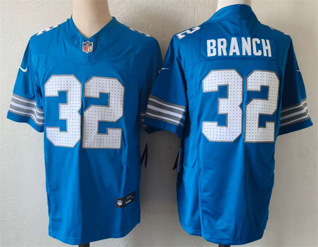 Women's Detroit Lions #32 Brian Branch Blue 2024 F.U.S.E. Vapor Limited Stitched Jersey(Run Smaller)