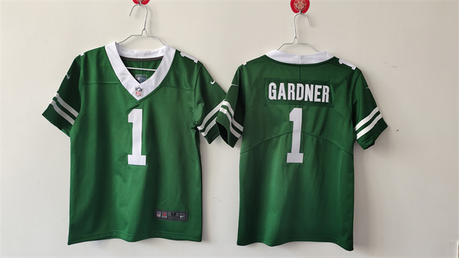 Women's New York Jets #1 Ahmad Sauce Gardner Green Vapor Stitched Jersey(Run Small)