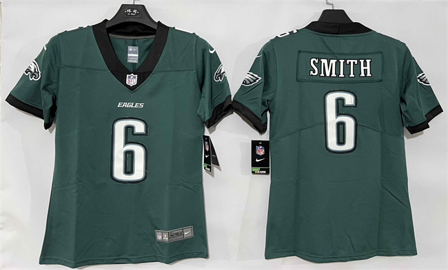 Women's Philadelphia Eagles #6 DeVonta Smith Green New Vapor Untouchable Limited Stitched Football Jersey(Run Small)