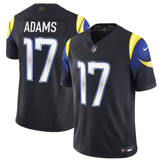 Youth Los Angeles Rams #17 Davante Adams Black 2025 F.U.S.E. “Rivalries” Vapor Limited Stitched Jersey
