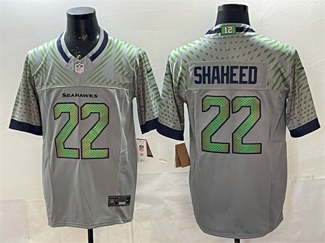 Men's Seattle Seahawks #22 Rashid Shaheed Grey 2025 F.U.S.E. “Rivalries” Vapor Untouchable Limited Stitched Football Jersey