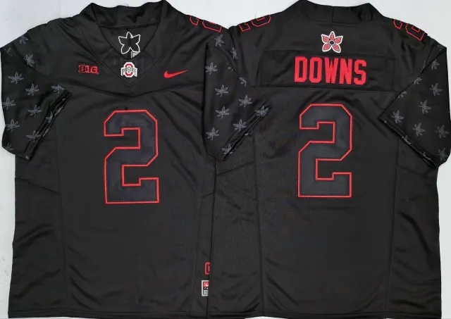 Men's NCAA Ohio State Buckeyes #2 Caleb Downs 2026 Stranger Things College Football Jersey