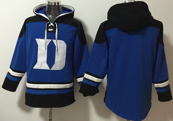 Men's Duke Blue Devils Blank Royal Ageless Must-Have Lace-Up Pullover Hoodie