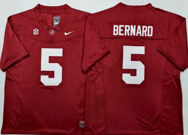 Men's NCAA Alabama Crimson Tide #5 Germie Bernard Red F.U.S.E Football Jersey