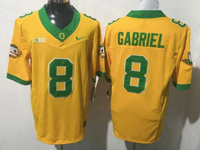 Men's NCAA Oregon Ducks #8 Dillon Gabriel Green F.U.S.E Football Stitched Jersey.webp