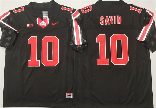 Men's Ohio State Buckeyes #10 Julian Sayin Black F.U.S.E. Limited Stitched  Jersey