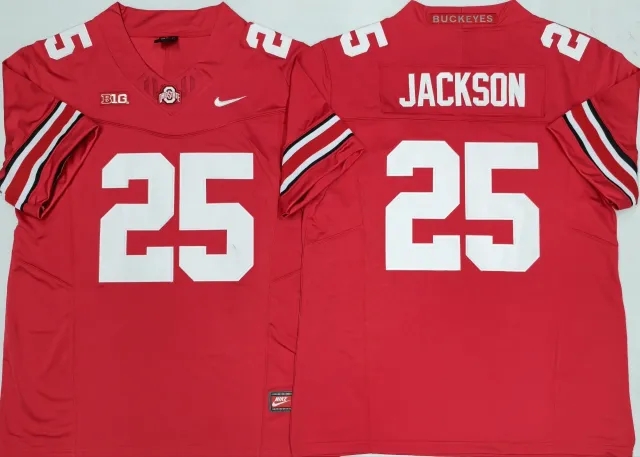 Men's NCAA Ohio State Buckeyes #25 Bo Jackson Red F.U.S.E Football Stitched Jersey.webp
