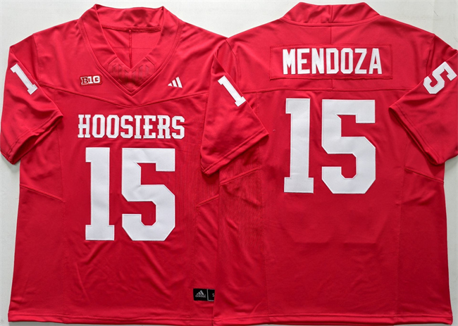Men's NCAA Indiana Hoosiers #15 Fernando Mendoza Red Stitched Basketball Jersey