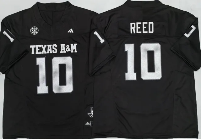 Men's NCAA Texas A&M Aggies #10 Marcel Reed Black F.U.S.E Football Jersey.webp