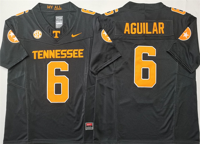 Men's Tennessee Volunteers #6 Joey Aguilar GRAY F.U.S.E. Stitched Jersey
