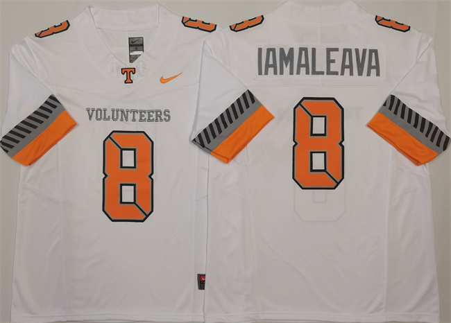 Men's Tennessee Volunteers #8 Nico Iamaleava White 2025 F.U.S.E. Stitched Jersey