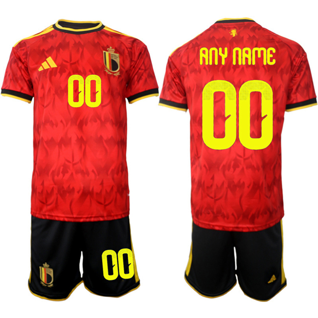 Men's Belgium National Team Custom Red 2026 World Cup Home Soccer Jersey Suit