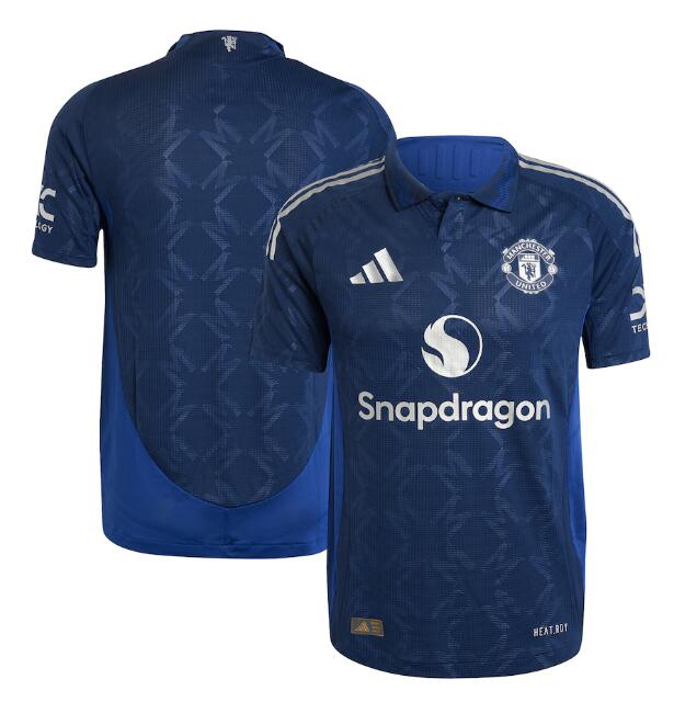 Men's Manchester United Custom 2025 Navy Away Soccer Jersey