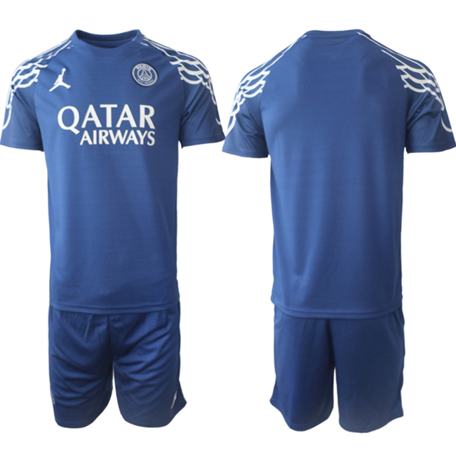 Men's Paris Saint-Germain Custom 2025 Navy Home Soccer Jersey Suit