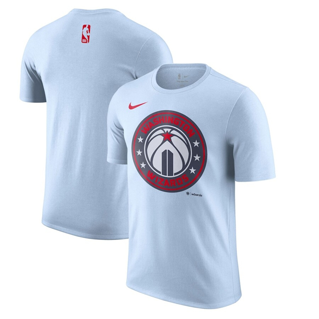 Men's Washington Wizards Light Blue 2025 City Edition Essential Logo T-Shirt