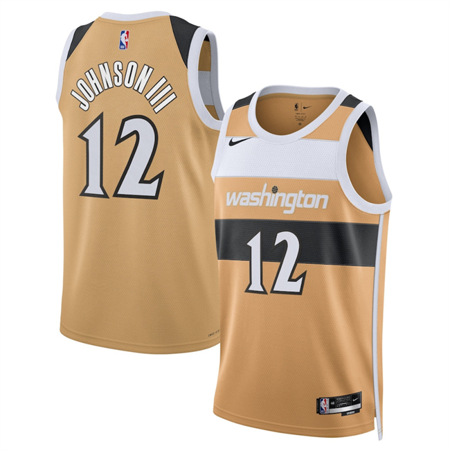 Men's Washington Wizards #12 Tre Johnson Gold 2026 City Edition Stitched Basketball Jersey
