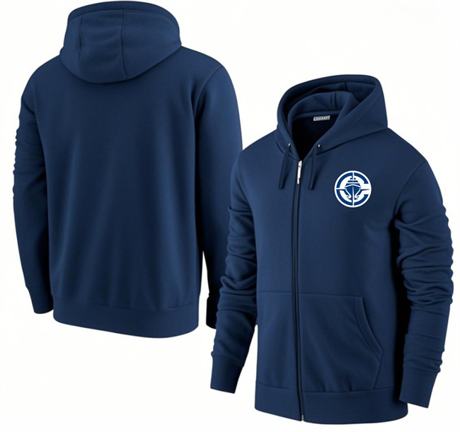 Men's Los Angeles Clippers Navy Primary Logo Full-Zip Hoodie