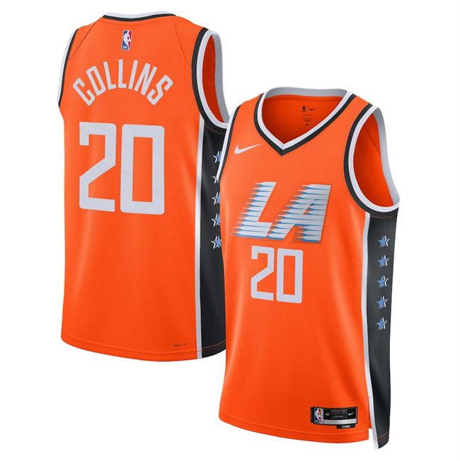 Men's Los Angeles Clippers #20 John Collins Orange 2026 City Edition Stitched Jersey