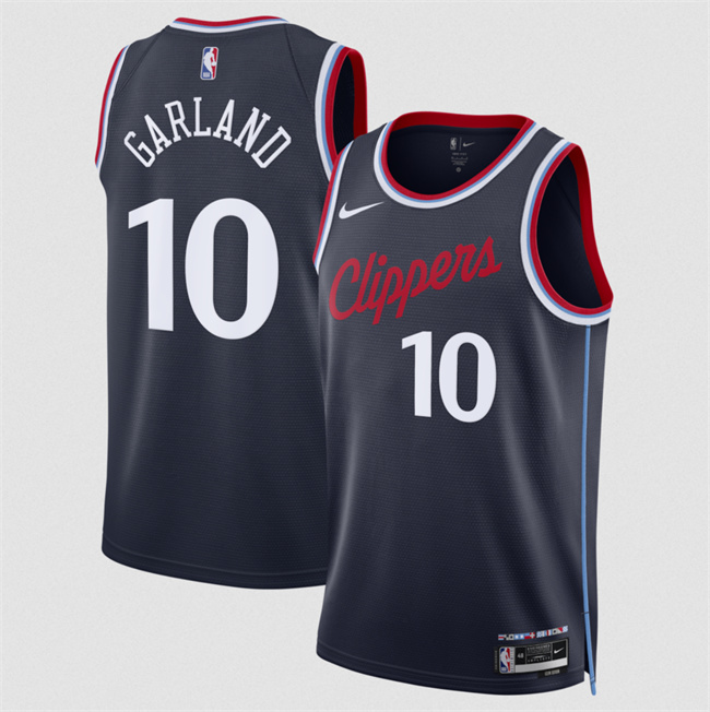 Men's Los Angeles Clippers #10 Darius Garland Navy 2026 Icon Edition Stitched Jersey